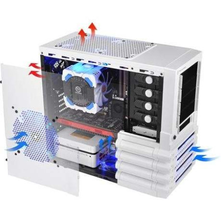 Vỏ máy tính (case) Thermaltake Full ATX Level 10 GTS Snow Edition/Window (VO3006N2N) - Đen/Trắng