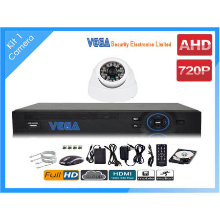 Trọn bộ Kít 01 Camera AHD 1.3 Megapixel