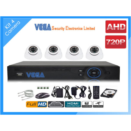 Trọn bộ Kít 04 Camera AHD 1.3 Megapixel