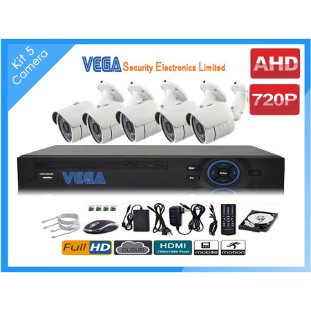 Trọn bộ Kít 05 Camera AHD1.3 Megapixel