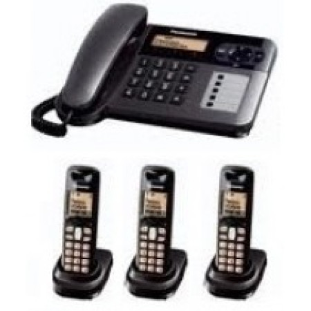 Điện thoại kéo dài Panasonic KX-TG6451, 3 máy con (Mất điện vẫn dùng được)