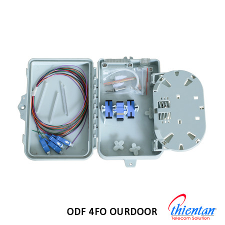 ODF 4FO ngoài trời vỏ nhựa đầy đủ phụ kiện