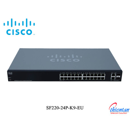 Switch Cisco SF220-24P-K9-EU 24 port POE 10/100Mbps