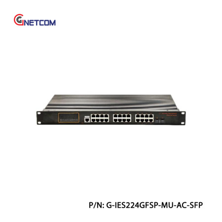 G-IES224GFSP-MU-AC-SFP Switch công nghiệp L2 24 cổng RJ45 10/100Mbps 2SFP GNETCOM