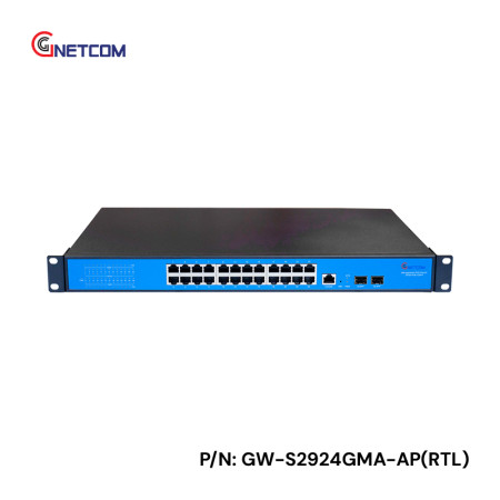 GW-S2924GMA-AP switch quản lý L2+ Gnetcom 24 port poe
