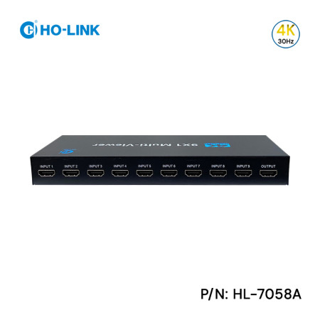 Bộ gộp HDMI 9 vào 1 ra HO-LINK HL-7058A độ phân giải 4K30Hz