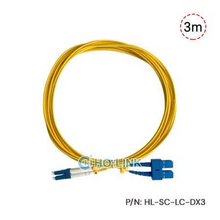 Dây nhảy quang single mode duplex 3m HO-LINK HL-SC-LC-DX3