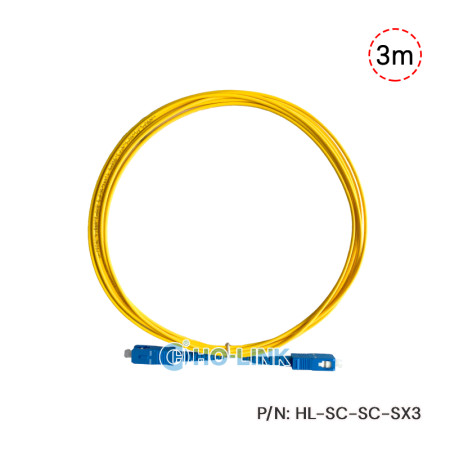 Dây nhảy quang single mode simplex 3m HO-LINK HL-SC-SC-SX3