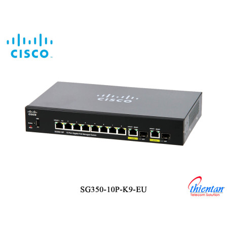 Switch Cisco SG350-10P-K9-EU 8 port gigabit POE 62W