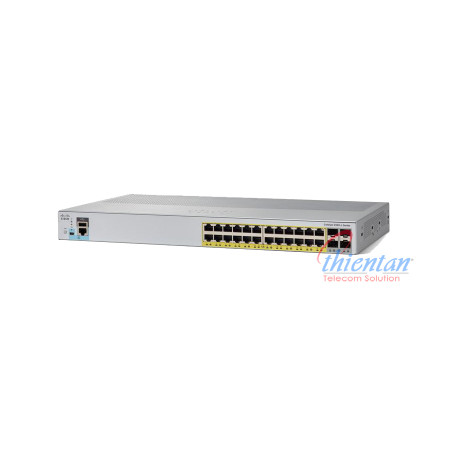 Switch Cisco WS-C2960L-24TQ-LL 24 port 10/100/1000 Ethernet ports, 4 x 10G SFP+