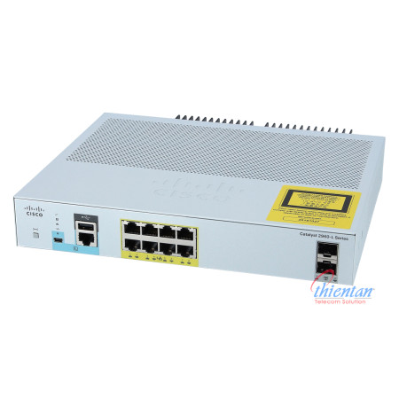 WS-C2960L-8PS-LL 8 port 10/100/1000 Ethernet PoE+ ports, 2 x 1G SFP