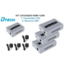 Bộ kéo dài HDMI 1 ra 3 màn hình DTECH khoảng cách 120m