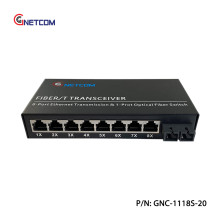 Bộ chuyển đổi quang điện 8 cổng LAN GNETCOM 10/100Mbps GNC-1118S-20