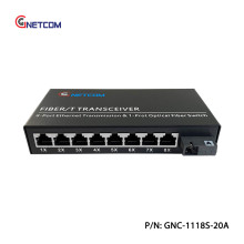 Bộ chuyển đổi quang điện 8 cổng LAN GNETCOM 10/100Mbps GNC-1118S-20A