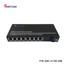Bộ chuyển đổi quang điện 8 cổng Gigabit GNETCOM GNC-2118S-20B