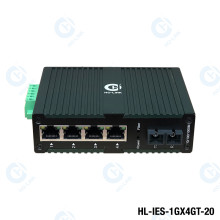 Switch quang chuẩn công nghiệp HO-LINK 10/100/1000Mbps HL-IES-1GX4GT-20