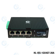 Switch quang chuẩn công nghiệp HO-LINK 10/100/1000Mbps HL-IES-1GX4GT-20A