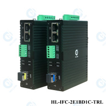 HL-IFC-2E1BD1C-TRL Bộ chuyển đổi quang công nghiệp 2 cổng mạng 1 cổng RS485 1 cổng contact closuare HO-LINK