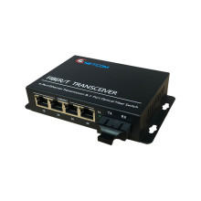 Switch quang 4 Port POE + 1 Port quang SC 10/100M GNETCOM HL-POE11004PF