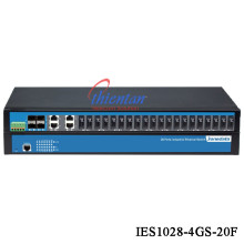 Switch công nghiệp 3onedata L2 IES1028-4GS-20F 4 cổng RJ45 20 cổng quang