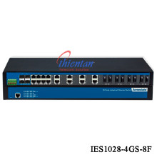 Switch công nghiệp 3onedata L2 IES1028-4GS-8F 16 cổng RJ45 8 cổng quang