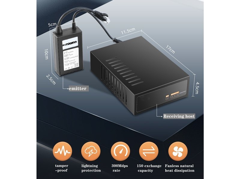 bộ chuyển đổi ip qua cáp nguồn 700m