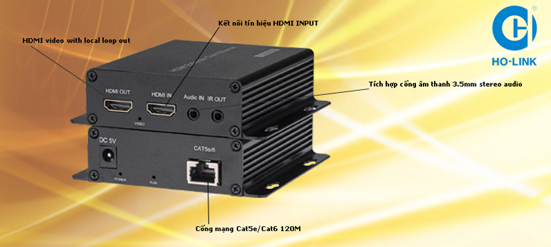 giải pháp  truyền HDMI 1 ra 5 màn hình thương hiệu Holink