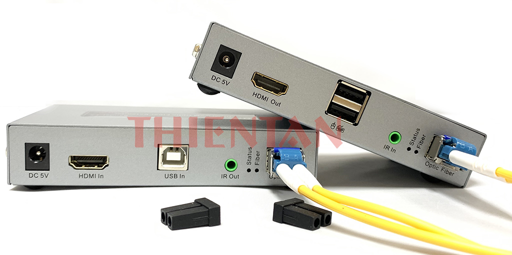 b&ocirc;̣ kéo dài HDMI qua quang có c&ocirc;̉ng USB DTECH DT-7059