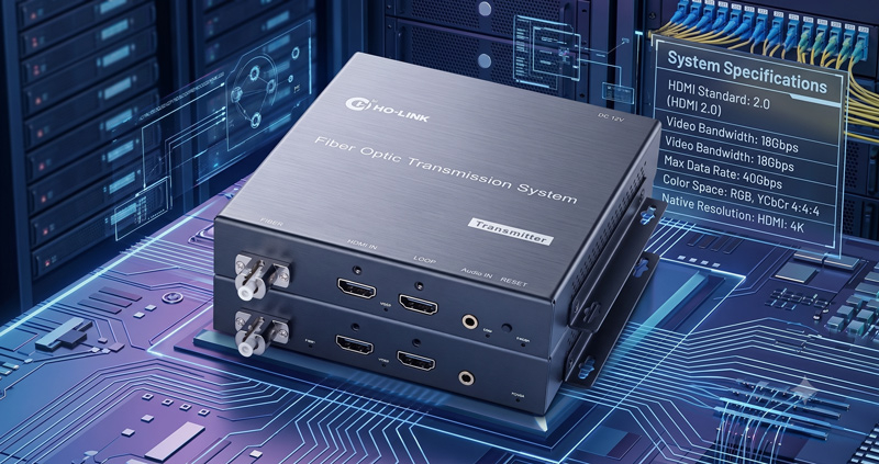 Bộ chuyển đổi HDMI sang quang 4K@60Hz 10Km HO-LINK HL-H20iL-Pro Bộ chuyển đổi HDMI sang quang 4K@60Hz 10Km HO-LINK HL-H20iL-Pro
