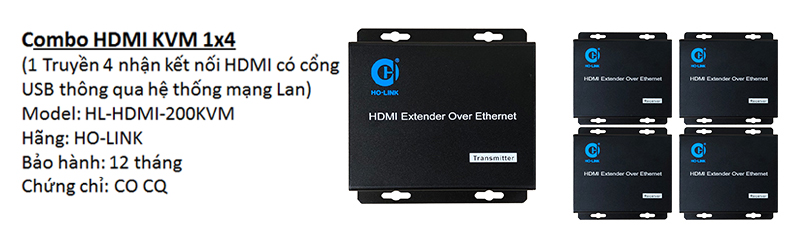 bộ chuyển đổi hdmi sang lan có cổng usb 1 truyền 4 nhận