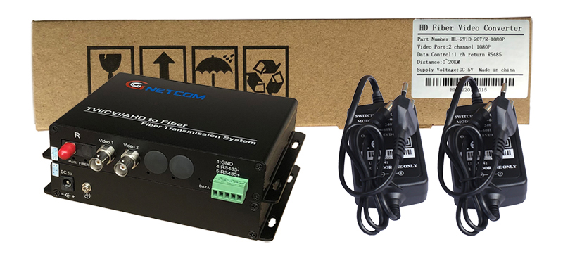 bộ chuyển đổi video sang quang 2 kênh 1080 kèm PTZ