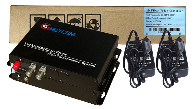Bộ chuyển đổi Video sang Quang 2 kênh  HL-2V-20T/R-1080