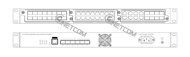 G-IES48XGST6-M-SFP lắp full module