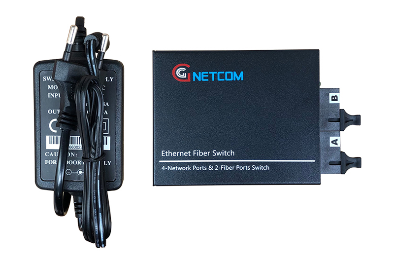 HL-2F4E-1000 bộ chuyển tiếp quang điện 10/100/1000m đầy đủ phụ kiện