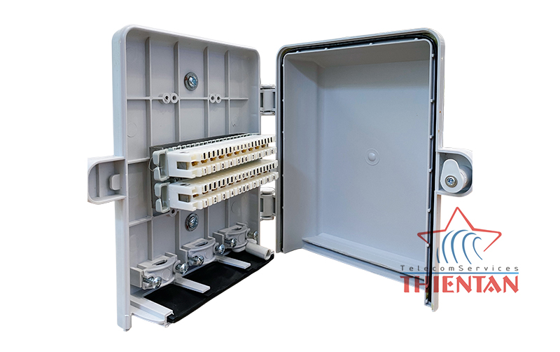 hộp cáp điện thoại 20 đôi đầy đủ phụ kiện