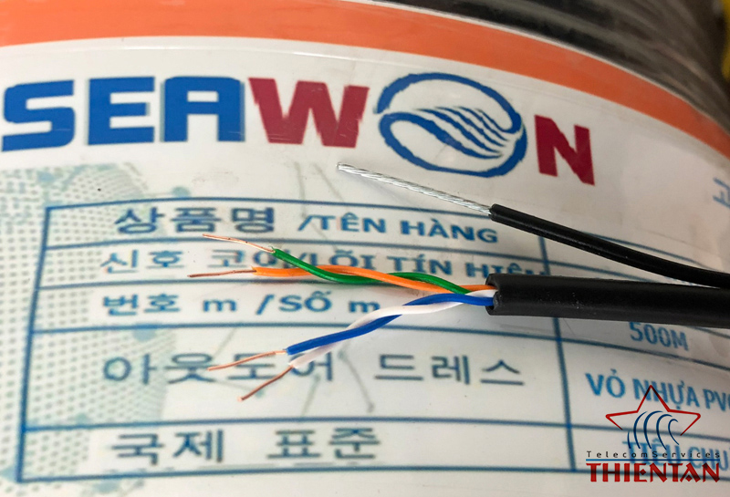 cáp điện thoại 2 đôi ngoài trời seawon