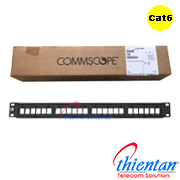 Patch panel 24 port cat6 commscope (PN: 760237040 | CPP-UDDM-SL-1U-24)