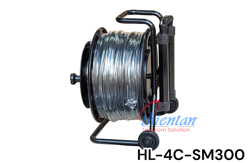 cáp quang dã chiến 4FO single mode cuộn 300m