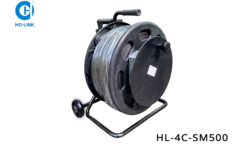 cáp quang dã chiến 4FO single mode cuộn 500m
