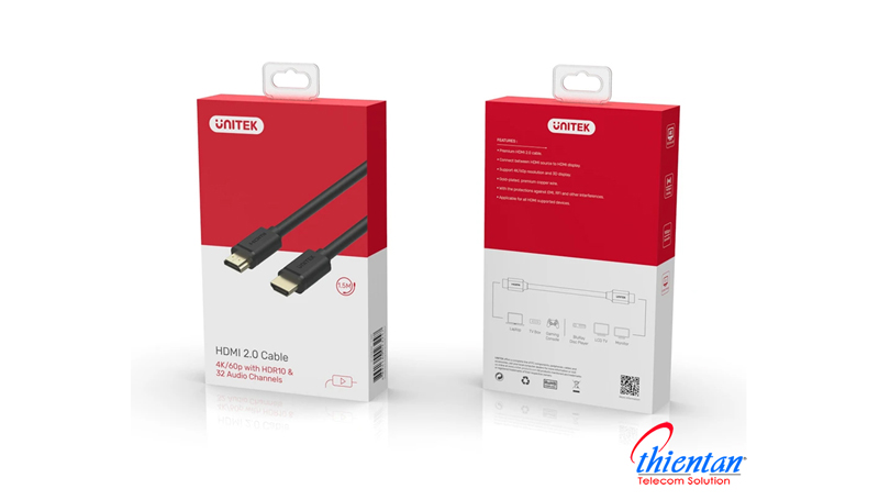 Y-C137M cáp HDMI unitek 1.5m