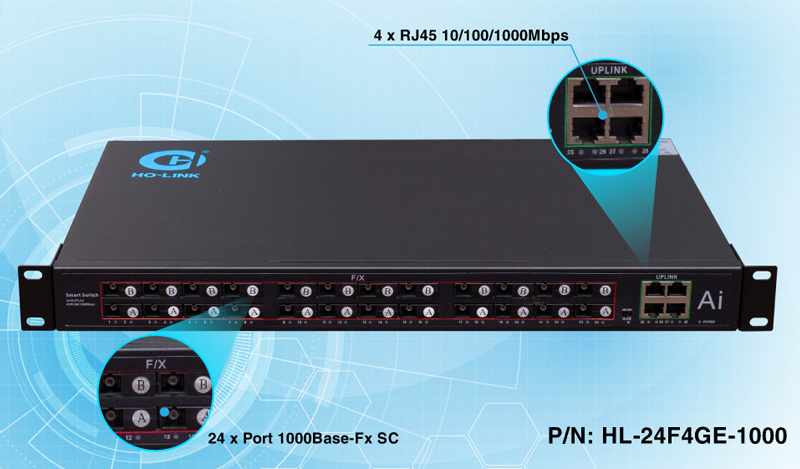 Switch quang 24 Port SC gigabit