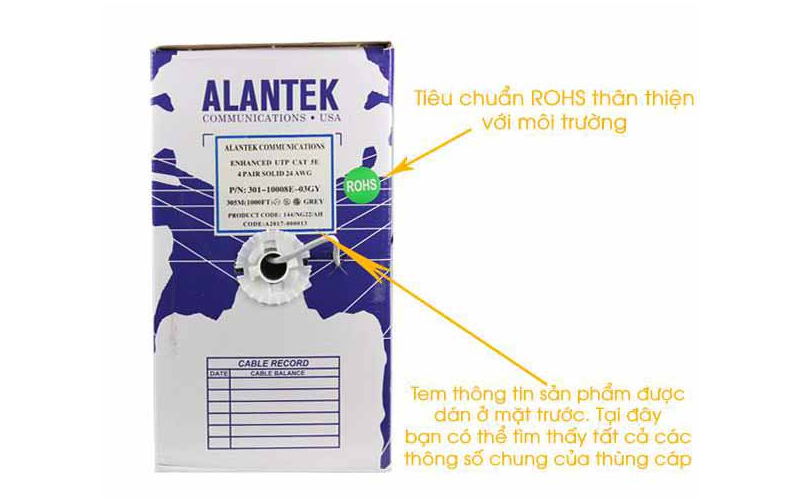 cáp mạng cat5e alantek